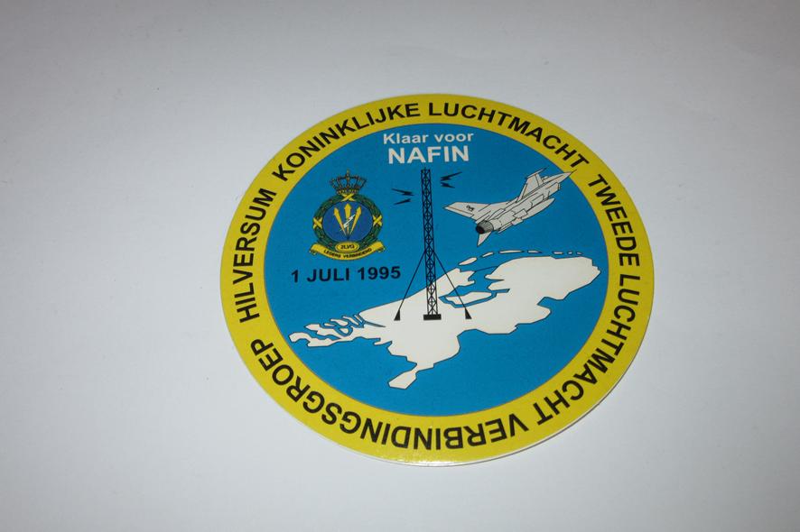 Tweede Luchtmachtverbindingsgroep sticker Hilversum, Verzamelen, Verzenden, Luchtmacht, Nederland, Overige typen