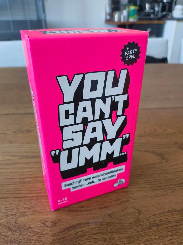 You Can't Say "Umm" bordspel, Hobby en Vrije tijd, Gezelschapsspellen | Overige, Nieuw, Ophalen of Verzenden