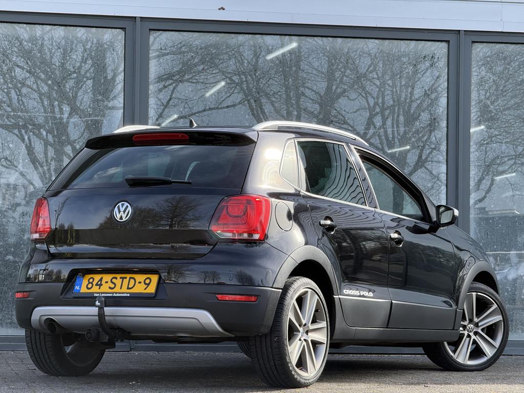 Volkswagen Polo 1.2 TSI Cross | RIJKLAAR | DSG | Navi | Trek, Auto's, Volkswagen, Euro 5, Stof, Zwart, Parkeersensor