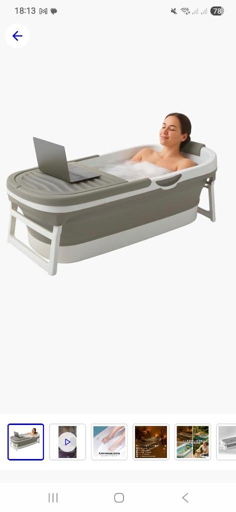 Opvouwbaar bad nieuw ongebruikt, Ophalen of Verzenden, Nieuw, Badproduct