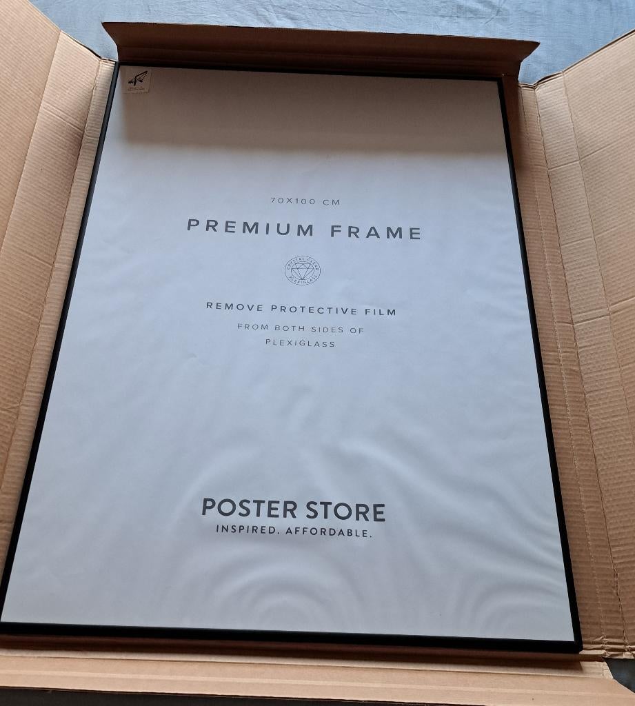 Posterstore Fotolijst 70x100 cm Zwart, Ophalen, Metaal of Aluminium, Nieuw, 75 cm of meer