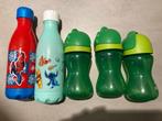 Philips Avent rietjesbeker (3x) en fles Spiderman en Disney, Ophalen of Verzenden