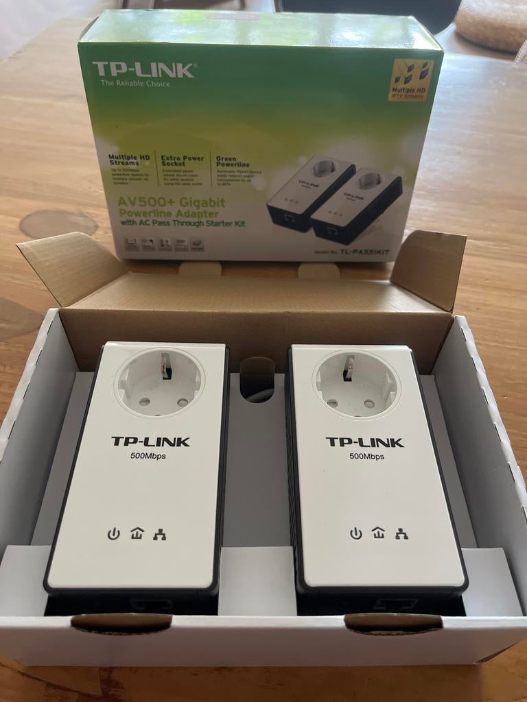 TP-Link AV500+ Gigabit Powerline Adapter Starter Kit, Ophalen of Verzenden, Gebruikt