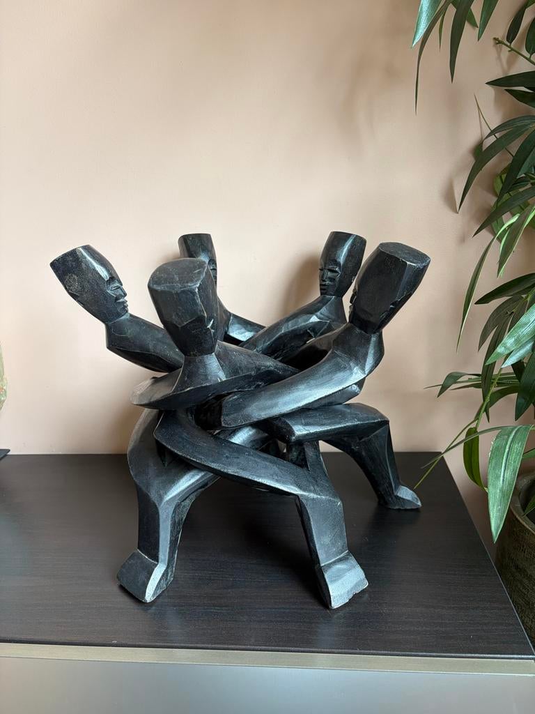 Handgesneden 'Unity Circle' - Symbool van Verbinding, Antiek en Kunst, Ophalen of Verzenden