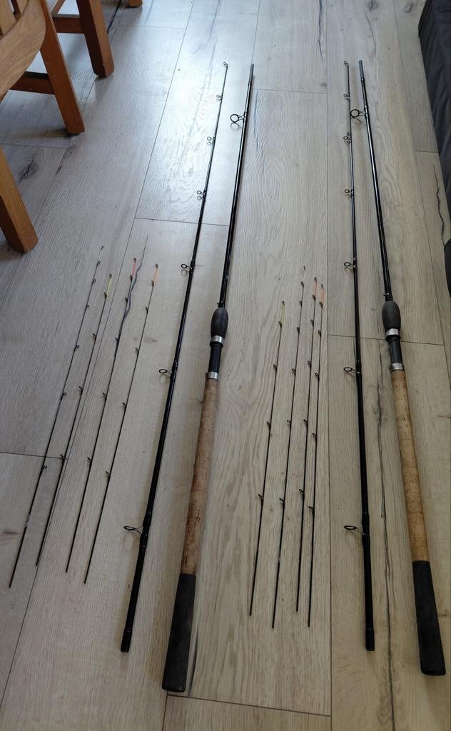 Preston dutchmaster sentient 10,8 light feeder 2x, Watersport en Boten, Hengelsport | Witvissen, Zo goed als nieuw, Werphengel