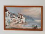 Groot Mediterraan Olieverf Schilderij 120x60cm, Ophalen of Verzenden
