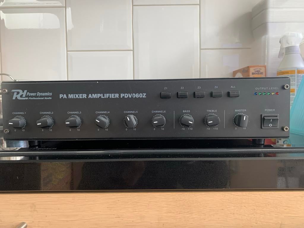 Power Dynamics PA Mixer Versterker PDV060Z, Ophalen of Verzenden, Gebruikt, P.A.