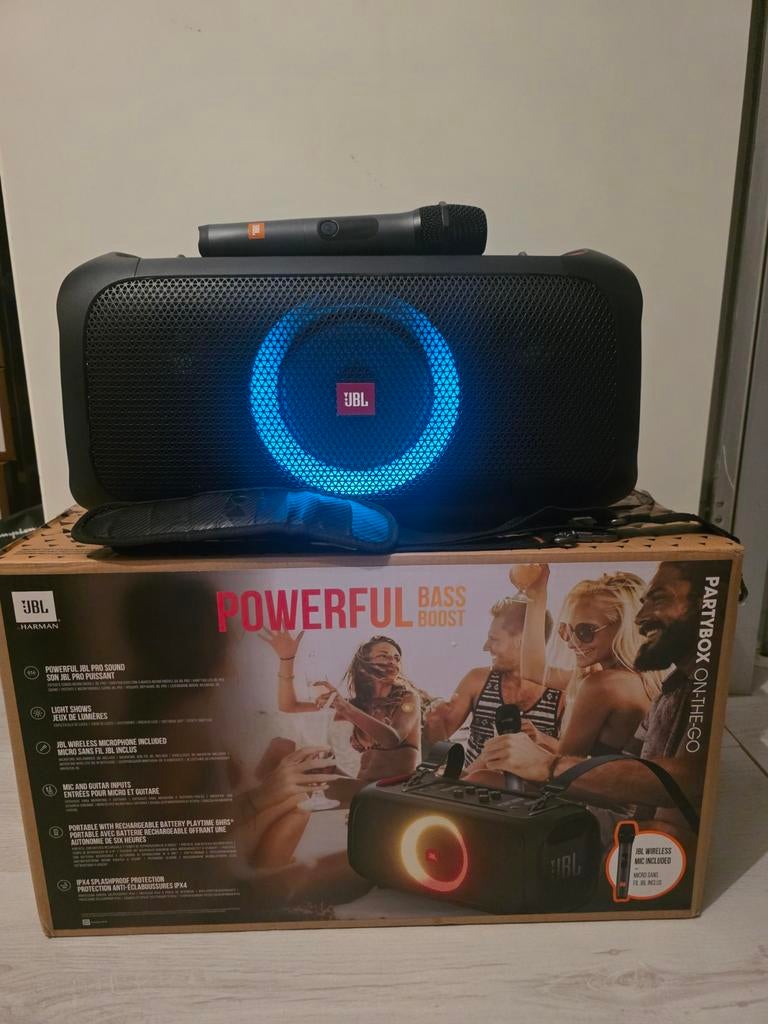 Jbl partyBox on the go, Ophalen, LED, Ultra HD (4K)