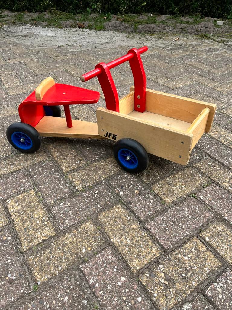 Houten Loopbakfiets met bak - Goede staat, Ophalen, Gebruikt