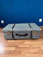 Vintage koffer jareh 50 / 60 grijs geruit, Ophalen of Verzenden