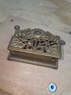 Vintage Nouveau Stijl Messing Postzegeldoos, Ophalen of Verzenden