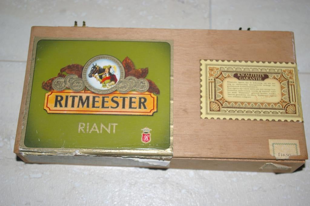 Oud " Ritmeester " sigarenkistje / Carl Upmann sigarendoosje, Verzamelen, Rookartikelen, Aanstekers en Luciferdoosjes, Ophalen of Verzenden