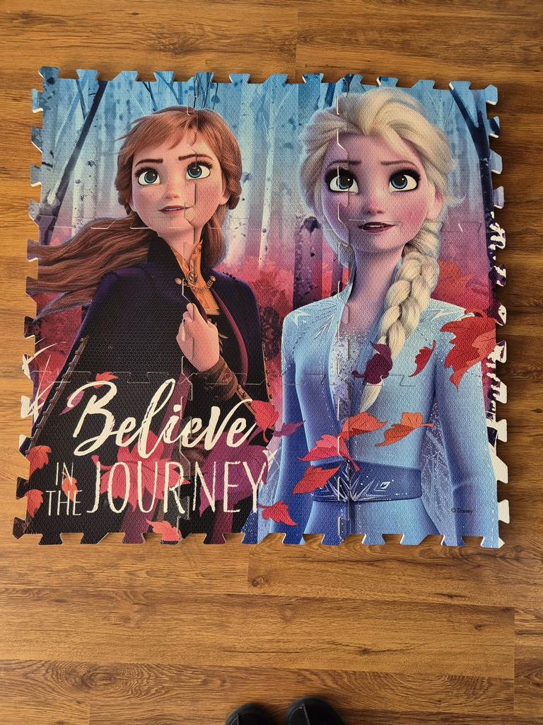 Frozen grond puzzel plaat, Kinderen en Baby's, Speelgoed | Kinderpuzzels, Ophalen of Verzenden, 10 tot 50 stukjes, Zo goed als nieuw