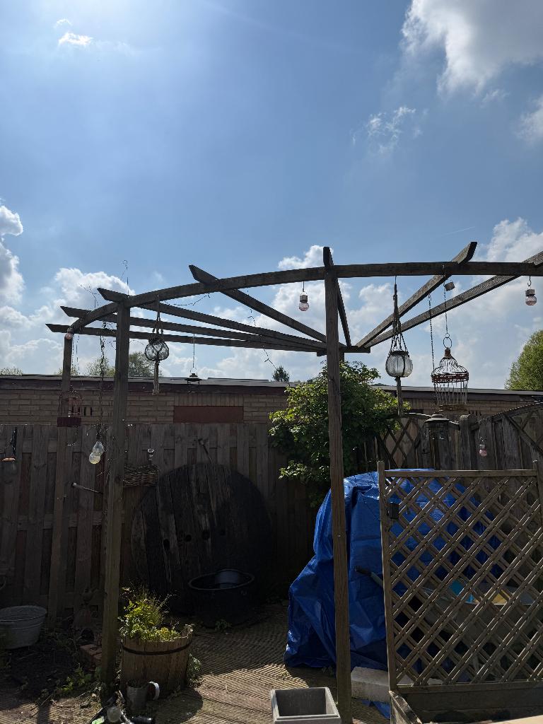 houten pergola, Ophalen, Gebruikt, Minder dan 180 cm, Palen