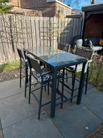 Bois Le Duc | barset 5-delig | aluminium | antraciet |, Tuin en Terras, Tuinsets en Loungesets, Ophalen, 4 zitplaatsen, Aluminium