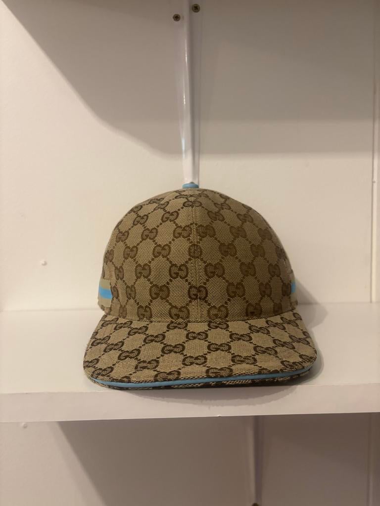 Gucci Pet met print en blauwe streepen, Ophalen of Verzenden, Zo goed als nieuw, One size fits all, Pet