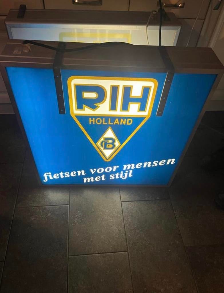 2 Vintage RIH Holland Lichtbak - Fietsen met Stijl, Ophalen, Gebruikt, Lichtbak of (neon) lamp