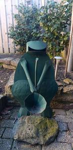 Metalen kikker tuindecoratie - 7 cm hoog, Tuin en Terras, Tuinbeelden, Ophalen of Verzenden, Gebruikt, Metaal, Dierenbeeld