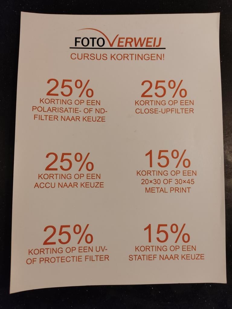 Kortingsbonnen Foto Verweij Nijmegen, Drie personen of meer, Kortingsbon