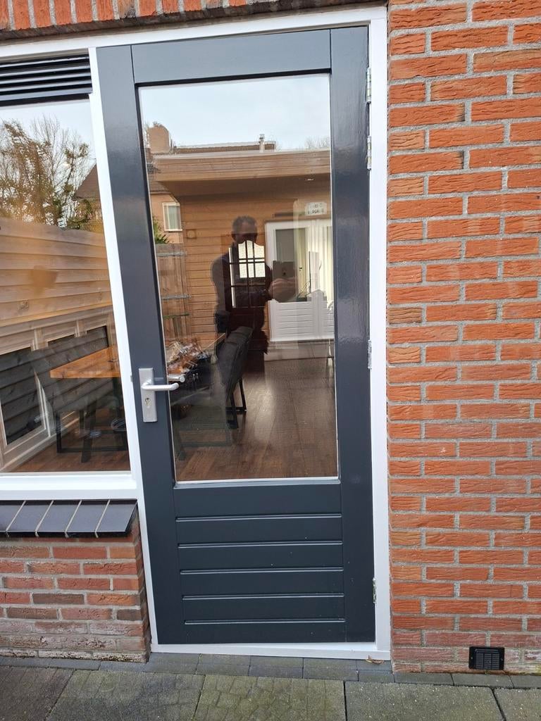 Achterdeur / Balkondeur met dubbelglas. 39mm dik. 828 x 2092, Ophalen, Gebruikt, 80 tot 100 cm, Buitendeur