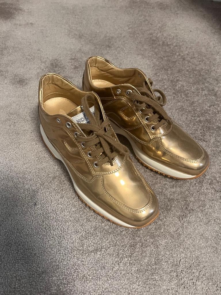 Gouden Hogan sneakers mt 38, Overige kleuren, Ophalen of Verzenden, Sneakers of Gympen, Hogan