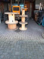 Houten/Kunstof Haspel, Tuin en Terras, Tuintafels, Ophalen, Rond, Hout