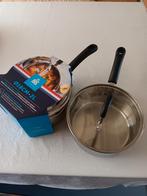 BK nieuwe steelpannen met glazen deksel en afgietsysteem, Ophalen of Verzenden, Nieuw, Rvs, Kookpan of Snelkookpan