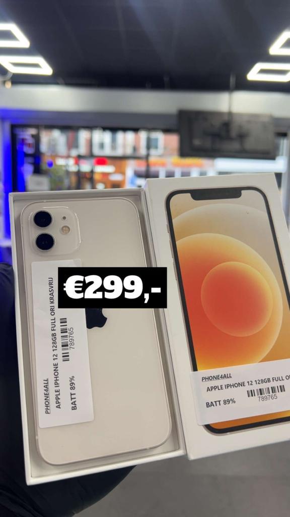 APPLE IPHONE 12 128GB WHITE, Telecommunicatie, Mobiele telefoons | Apple iPhone, Zo goed als nieuw, Zonder abonnement, Zonder simlock