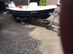 Polyester visboot met buitenboord motor 4 pk, Ophalen, Gebruikt, Tot 10 pk, 3 tot 6 meter