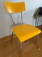 Vintage stoel okergeel, Ophalen, Gebruikt, Overige kleuren, Vintage