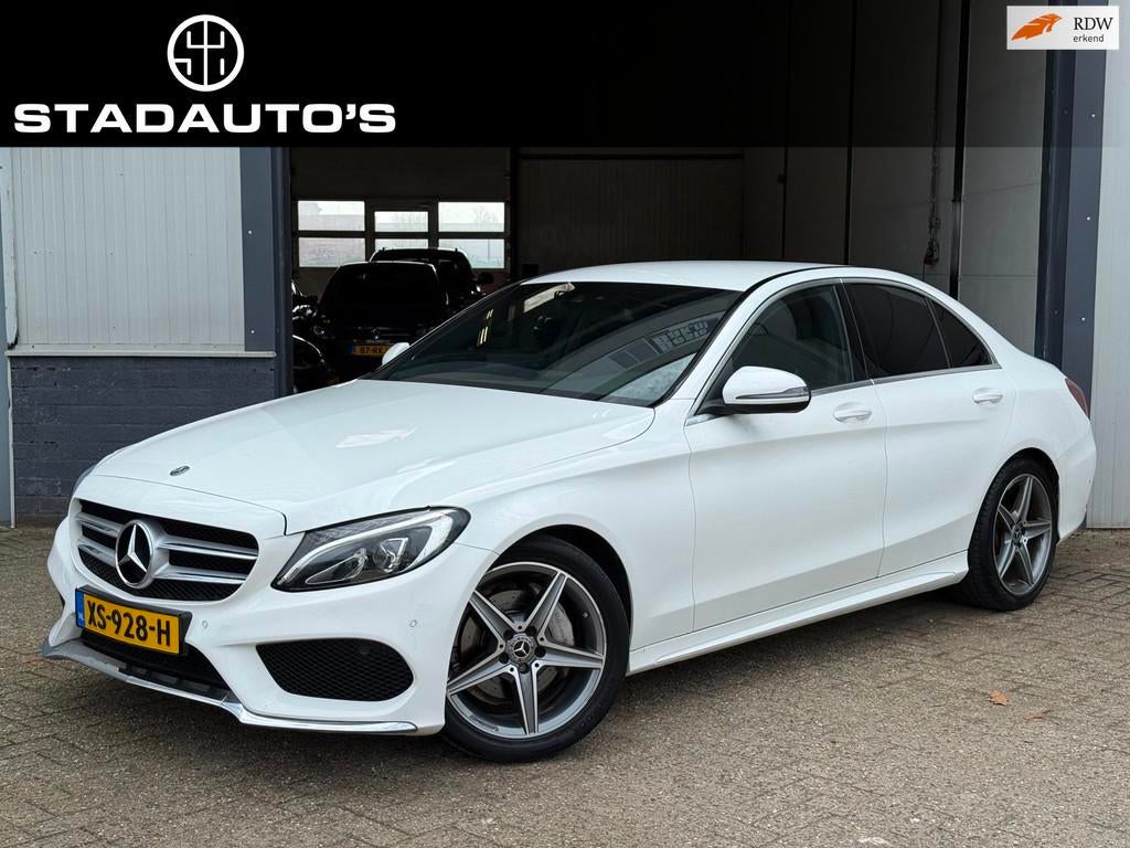 Mercedes-Benz C-klasse 200 AMG Automaat Sport Burmester!, Automaat, 4 cilinders, Wit, 184 pk