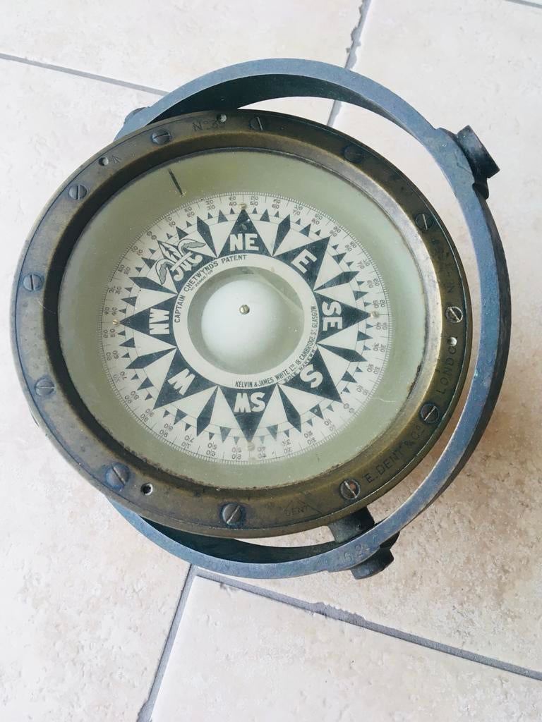 Antiek Cardanisch Kompas - Kelvin & James White, London, Antiek en Kunst, Ophalen