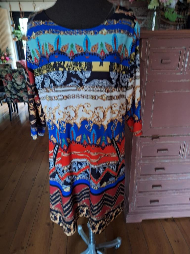 Magna jurk 48 50 kreukvrij stretch, Zwart, Maat 46/48 (XL) of groter, Ophalen of Verzenden, Zo goed als nieuw