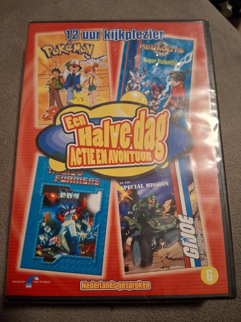 Een Halve Dag Actie en Avontuur DVD (Pokémon, Transformers), Cd's en Dvd's, Avontuur, Boxset, Ophalen of Verzenden, Zo goed als nieuw