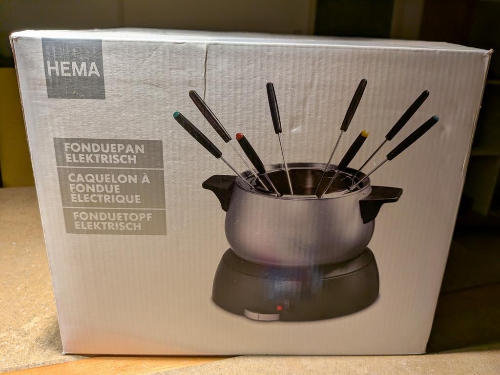 Hema elektrische fonduepan 1.5L Nog nieuw in de doos. Hotpot, Ophalen, Nieuw, Elektrisch, Fonduepan
