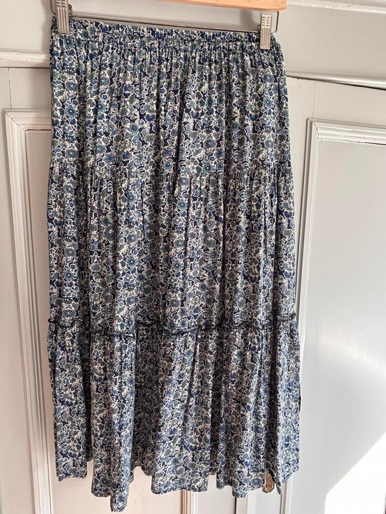 Lolly’s Laundry practice midi rok blauwe bloem maat S, Kleding | Dames, Ophalen of Verzenden, Zo goed als nieuw, Blauw, Onder de knie