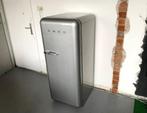 Smeg retro koelkast grijs, Ophalen, Gebruikt, 200 liter of meer, 140 tot 160 cm