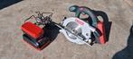 Metabo cirkelzaag met lader en twee accu's, Doe-het-zelf en Verbouw, Gebruikt, Cirkelzaag, Ophalen of Verzenden, 30 tot 70 mm