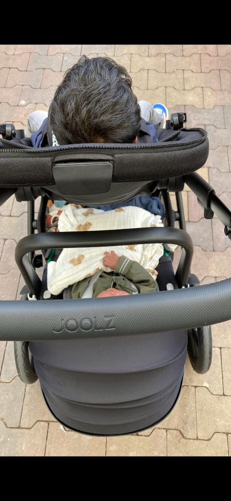 Joolz Geo3 + Maxicosi + standaard voor in de auto, Kinderen en Baby's, Kinderwagens en Combinaties, Gebruikt, Verstelbare duwstang