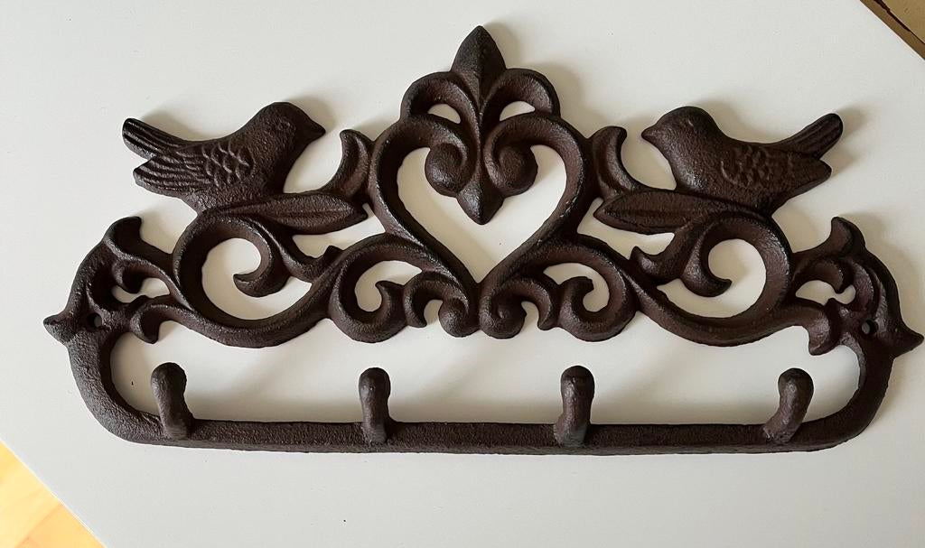 Gietijzeren kapstok- vogels, Wandkapstok, Ophalen of Verzenden, Zo goed als nieuw, Minder dan 100 cm