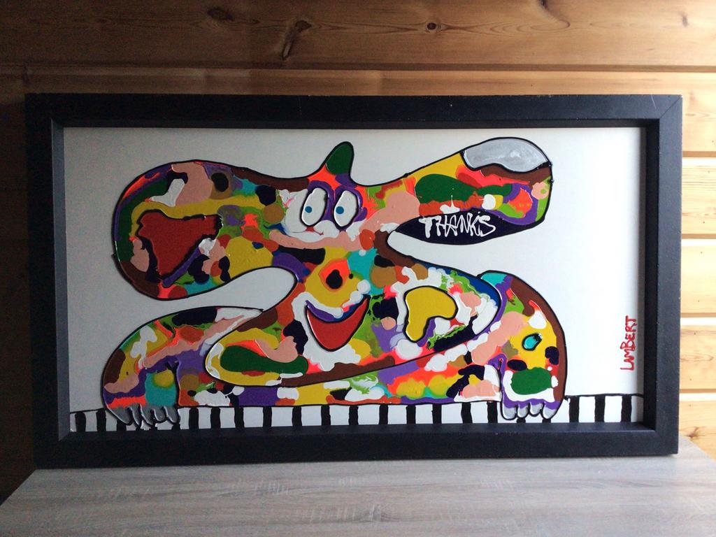 Orgineel schilderij van kunstenaar LamBert uit Ootmarsum, Ophalen