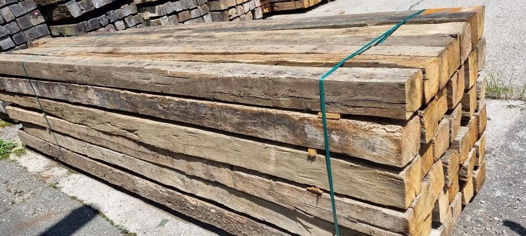 Oud Eiken Balken | Reclaimed Hout | Sierbalken & Gebinten, Tuin en Terras, Palen, Balken en Planken, Ophalen, Nieuw, Hardhout
