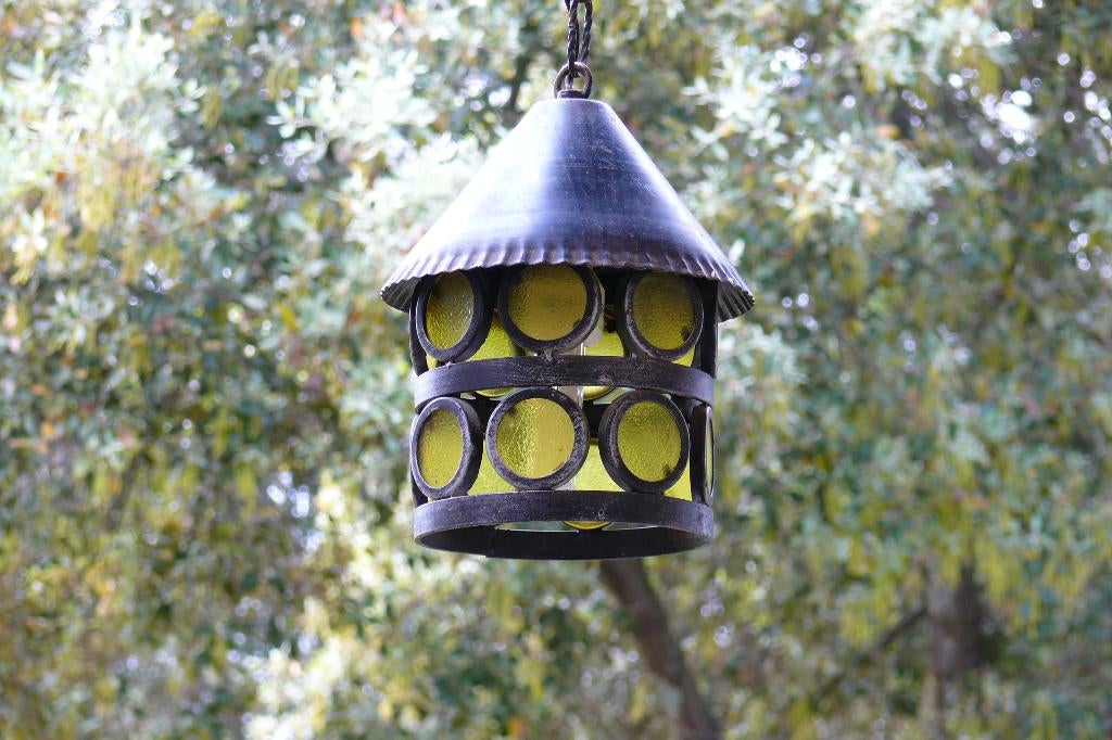 Brocante - Bourgondische buitenlampen!, Tuin en Terras, Buitenverlichting, Gebruikt, Ophalen of Verzenden, Netvoeding, Hanglamp