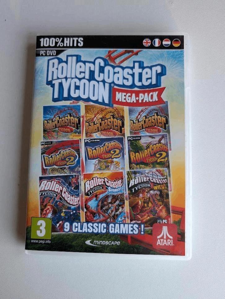 Roller coaster Tycoon Mega pack PC, Spelcomputers en Games, Games | Pc, Zo goed als nieuw, Strategie en Constructie, 1 speler