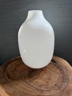 Vintage IKEA vaas wit glas Barbro Wesslander Pia Amsell, Gebruikt, Wit, Ophalen of Verzenden, Glas