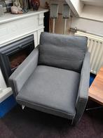 Salon mooi tafel met chrome voot  and grijs bank, Ophalen of Verzenden, 75 tot 100 cm