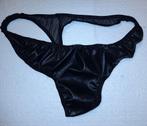 Nieuwe zwarte leatherlook string maat L/XL, Kleding | Heren, Ondergoed, Verzenden, Zwart, Slip