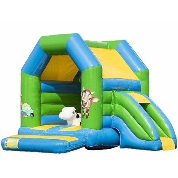 TE HUUR: Springkussen voor elke achtertuin MET glijbaan, Ophalen of Verzenden, Zo goed als nieuw, Overige