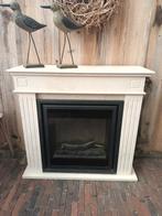 Marmere schouw, Ophalen of Verzenden, Gebruikt, Vrijstaande haard, Elektrische haard
