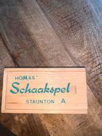 Homas Schaakspel Staunton A - Houten Schaakstukken, Hobby en Vrije tijd, Gezelschapsspellen | Overige, Een of twee spelers, Ophalen of Verzenden